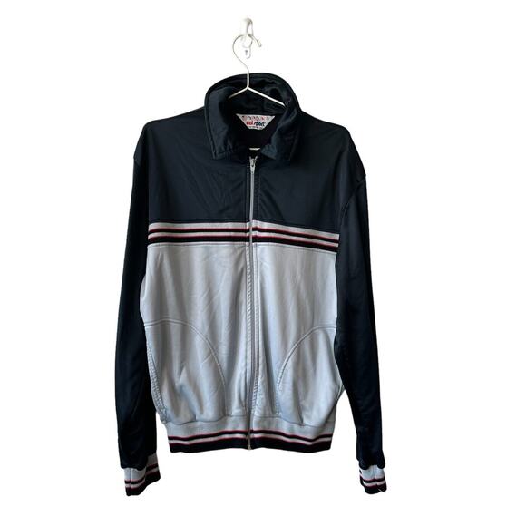 Vintage Cal Sport Black and and Gray Track Jacket size XL - Picture 1 of 11